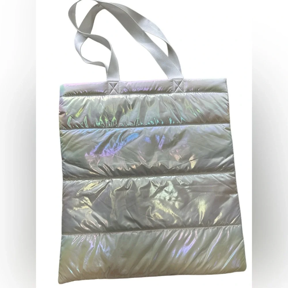 Bath & Body Works Iridescent Puffer Tote Bag